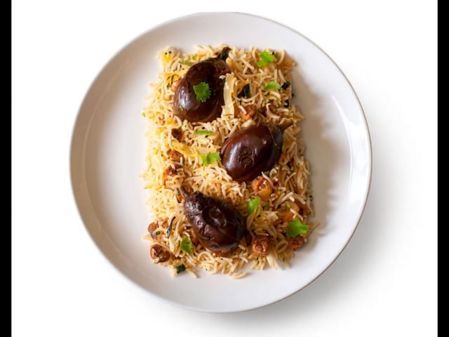 Guthi Vankaya Biryani.