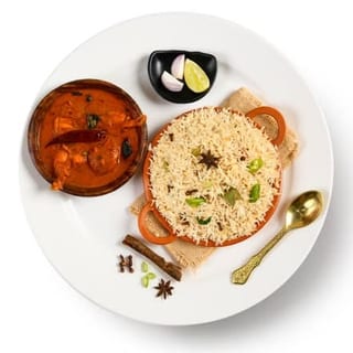 Bagara Rice With Chicken Curry