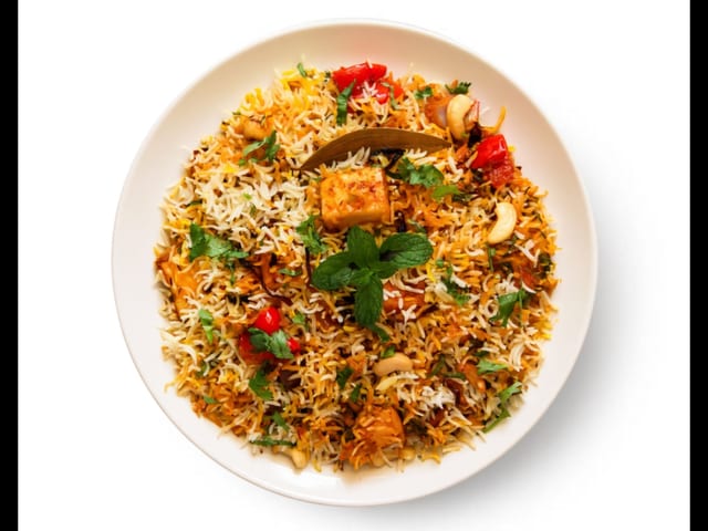 Kaju Paneer Biryani.