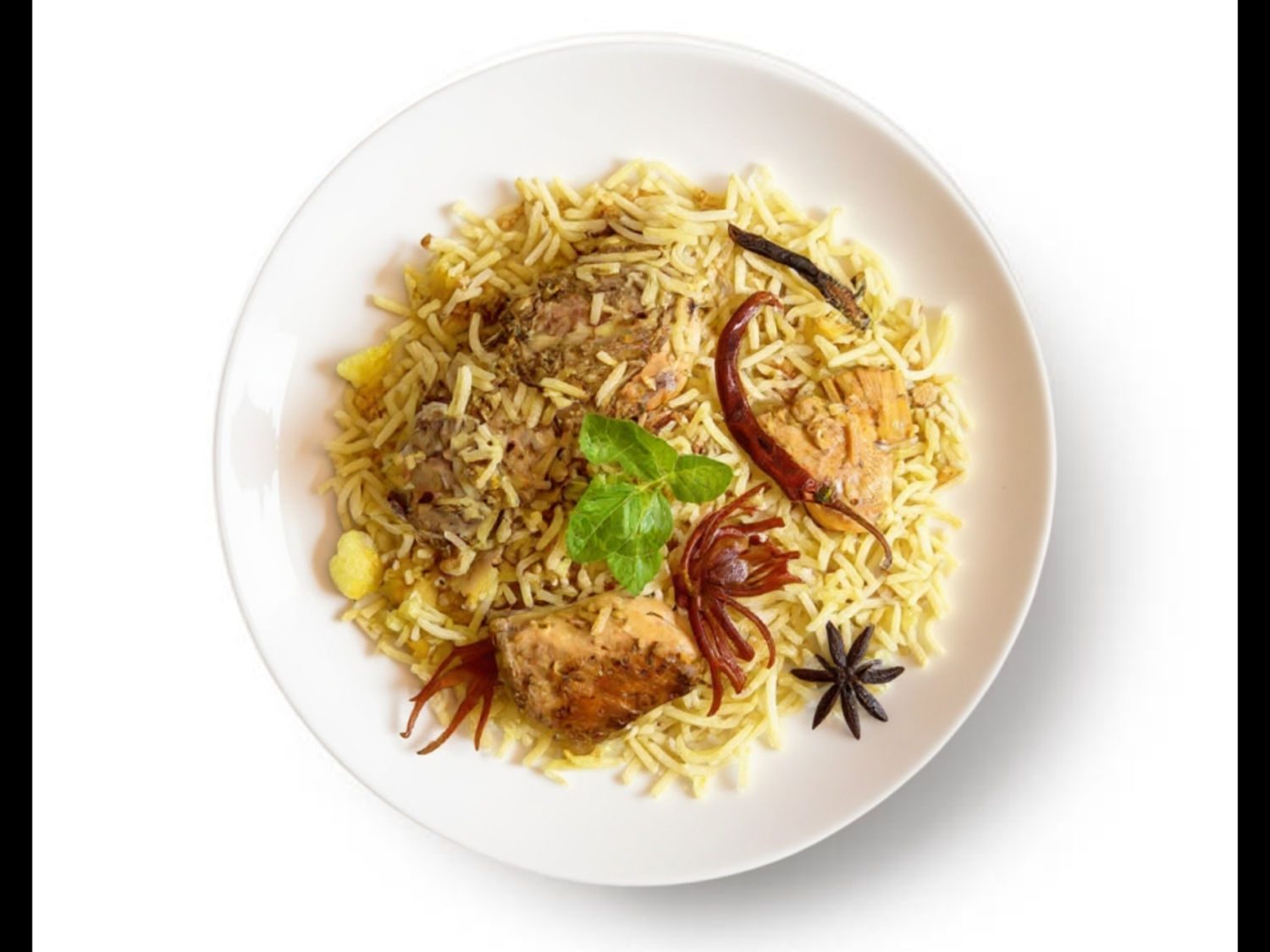 Mirapakai Chicken Biryani.