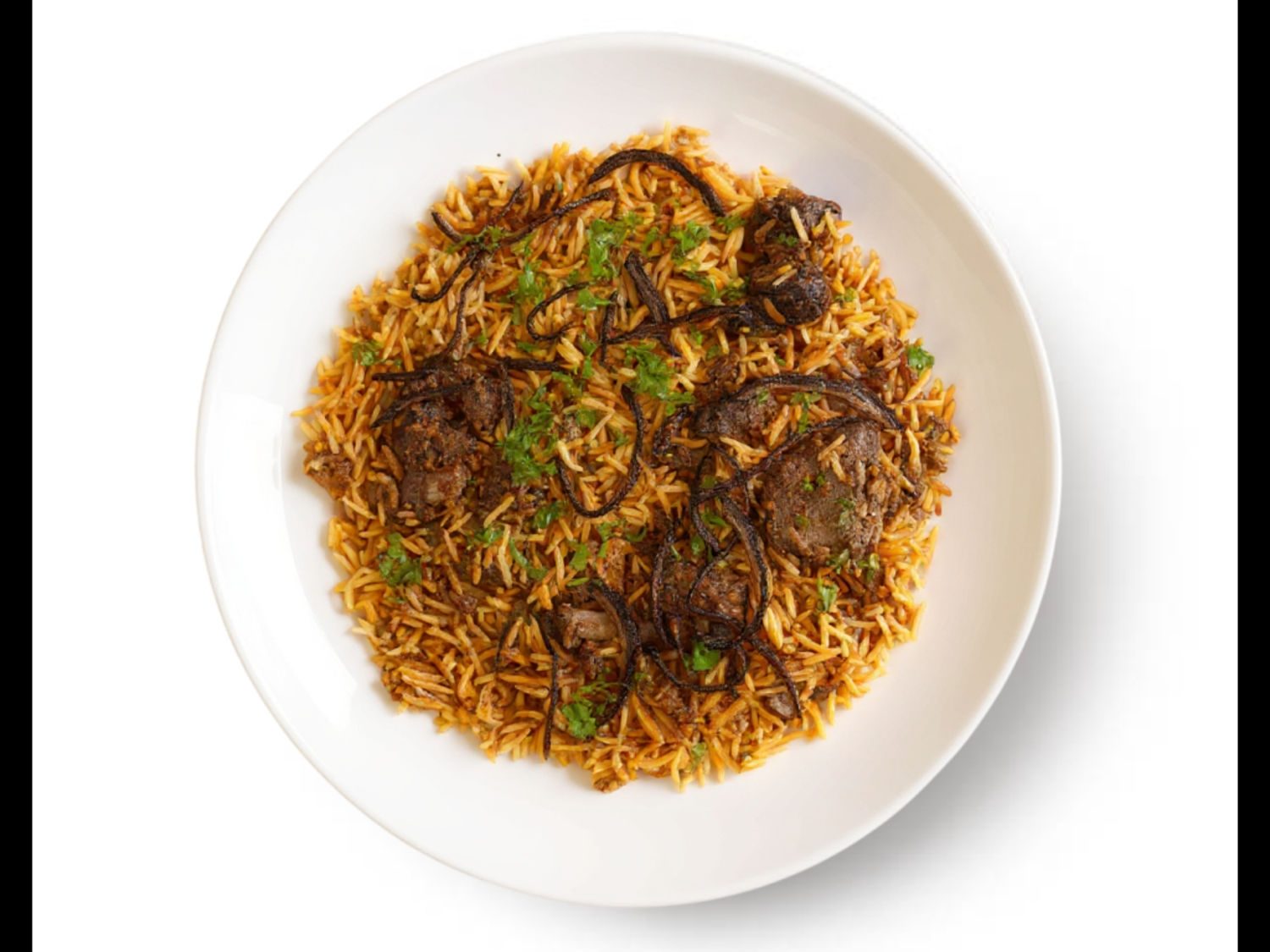 Goat Fry Piece Biryani.